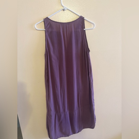 Forever 21 Drop Waist Split Hem Embroidered Neck Sleeveless Dress | Size XS - Picture 2 of 11